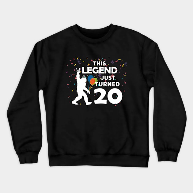 This legend just turned 20 Crewneck Sweatshirt by JameMalbie